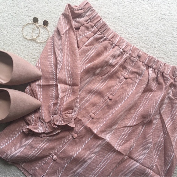 💖Blush Striped Off The Shoulder Top S-M-L💖 - Picture 6 of 6